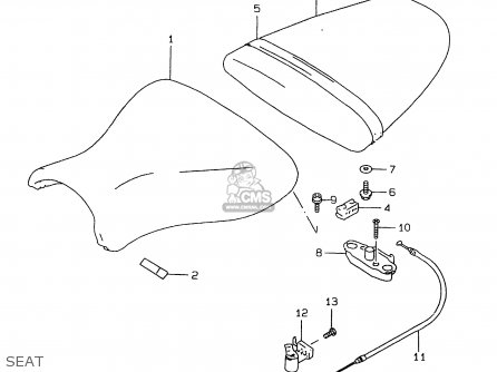 SEAT - GSXR750 1997 (V) (E02 E04 E18 E22 E24 E25 E34 E39) / P37