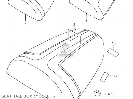 SEAT TAIL BOX (MODEL T) - GSXR750 1997 (V) (E02 E04 E18 E22 E24 E25 E34 E39) / P37