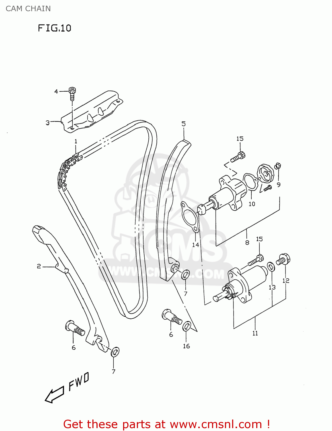 CAM CHAIN GSXR750 1997 (V) USA (E03)