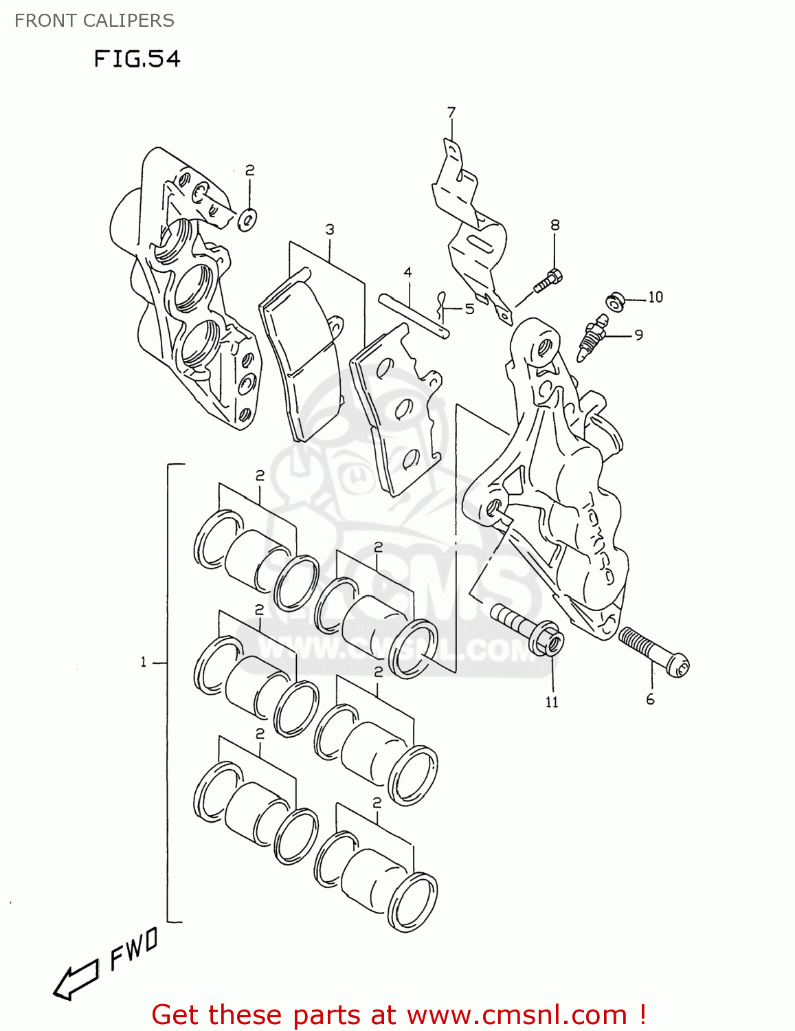 FRONT CALIPERS GSXR750 1997 (V) USA (E03)