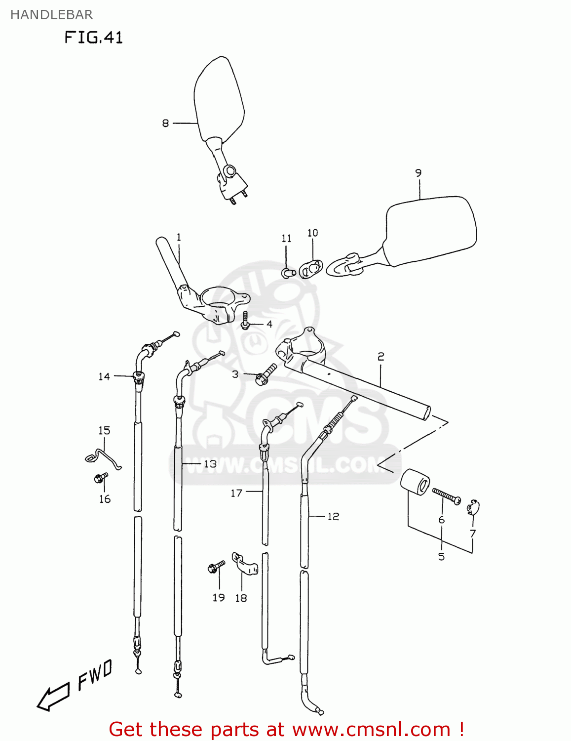 HANDLEBAR GSXR750 1997 (V) USA (E03)