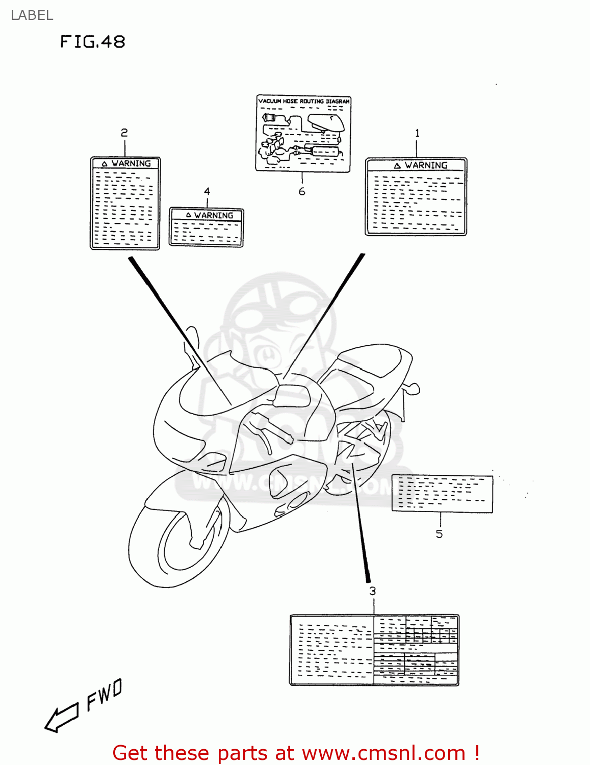 LABEL GSXR750 1997 (V) USA (E03)