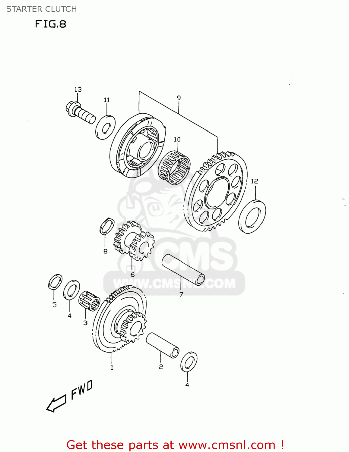 STARTER CLUTCH GSXR750 1997 (V) USA (E03)