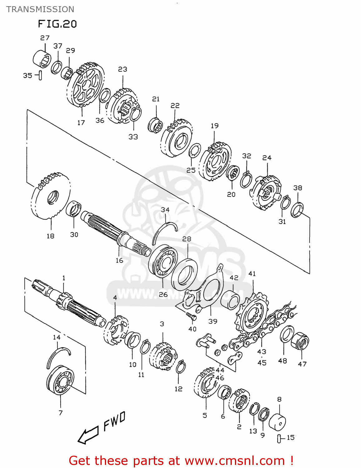 TRANSMISSION GSXR750 1997 (V) USA (E03)