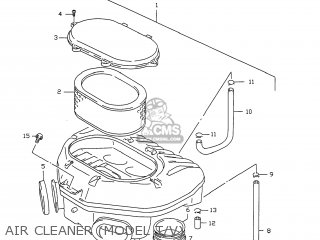 AIR CLEANER (MODEL T/V) - GSXR750 1997 (V) USA (E03)
