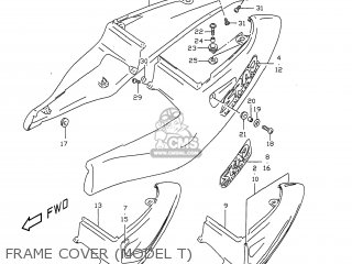 FRAME COVER (MODEL T) - GSXR750 1997 (V) USA (E03)