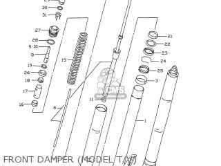 FRONT DAMPER (MODEL T/V) - GSXR750 1997 (V) USA (E03)