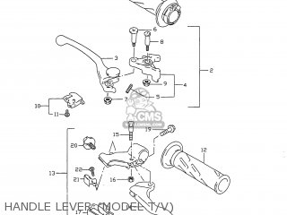 HANDLE LEVER (MODEL T/V) - GSXR750 1997 (V) USA (E03)