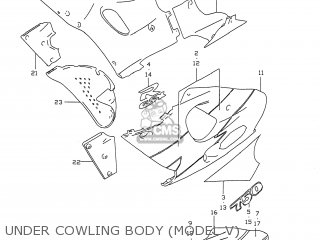 UNDER COWLING BODY (MODEL V) - GSXR750 1997 (V) USA (E03)