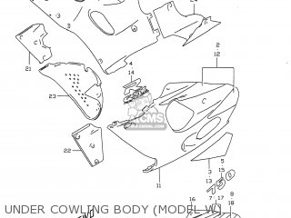 UNDER COWLING BODY (MODEL W) - GSXR750 1997 (V) USA (E03)