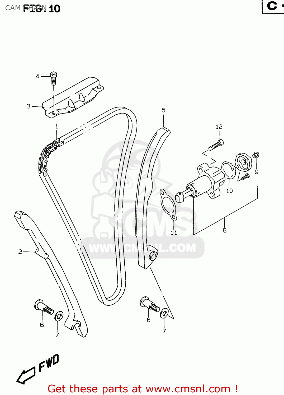 CAM CHAIN GSXR750 1998 (W) (E02 E04 E18 E22 E24 E25 E34 E39)