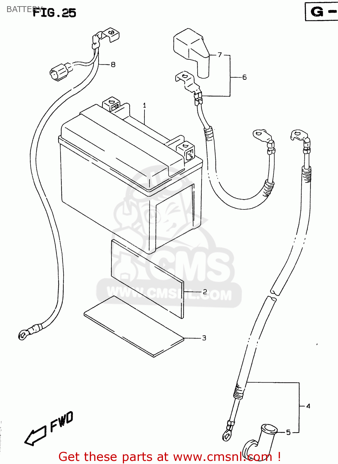 BATTERY GSXR750 1998 (W) (E02 E04 E18 E22 E24 E25 E34 E39)