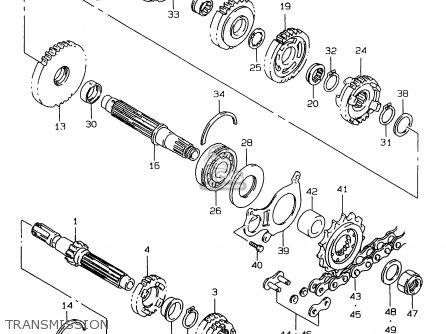 TRANSMISSION - GSXR750 1998 (W) (E02 E04 E18 E22 E24 E25 E34 E39)