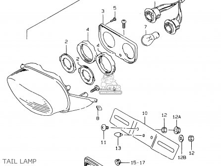 TAIL LAMP - GSXR750 1998 (W) (E02 E04 E18 E22 E24 E25 E34 E39)