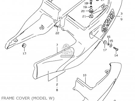 FRAME COVER (MODEL W) - GSXR750 1998 (W) (E02 E04 E18 E22 E24 E25 E34 E39)