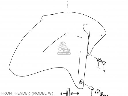 FRONT FENDER (MODEL W) - GSXR750 1998 (W) (E02 E04 E18 E22 E24 E25 E34 E39)