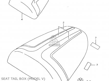SEAT TAIL BOX (MODEL V) - GSXR750 1998 (W) (E02 E04 E18 E22 E24 E25 E34 E39)