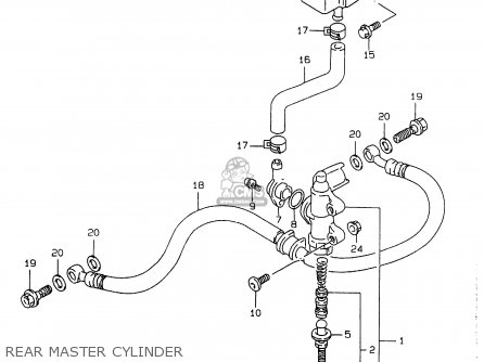 REAR MASTER CYLINDER - GSXR750 1998 (W) (E02 E04 E18 E22 E24 E25 E34 E39)