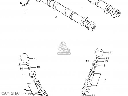 CAM SHAFT - VALVE - GSXR750 1998 (W) (E02 E04 E18 E22 E24 E25 E34 E39)