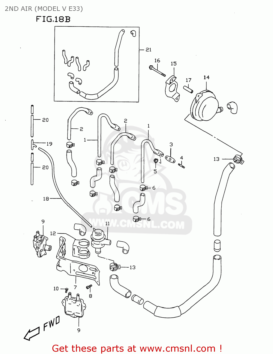 2ND AIR (MODEL V E33) GSXR750 1998 (W) USA (E03)