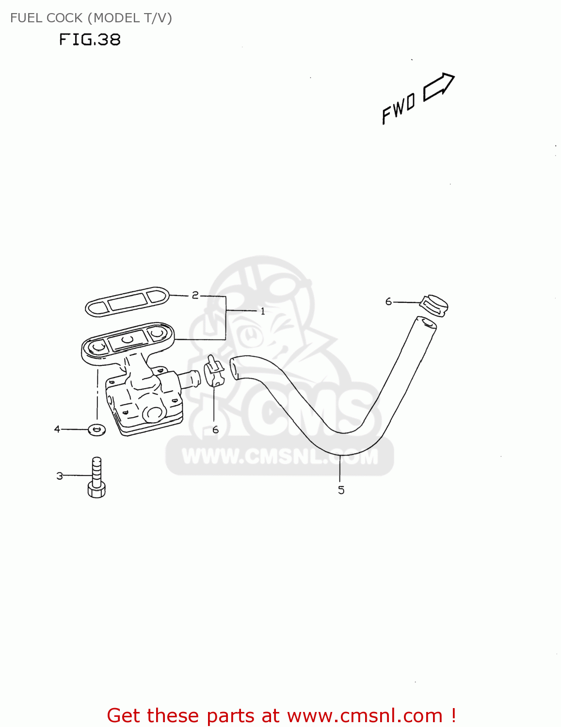FUEL COCK (MODEL T/V) GSXR750 1998 (W) USA (E03)