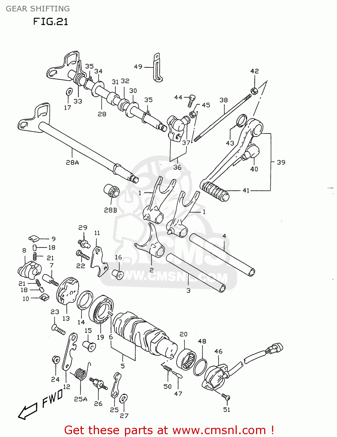 GEAR SHIFTING GSXR750 1998 (W) USA (E03)