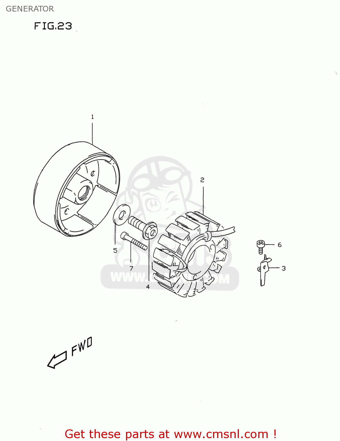 GENERATOR GSXR750 1998 (W) USA (E03)