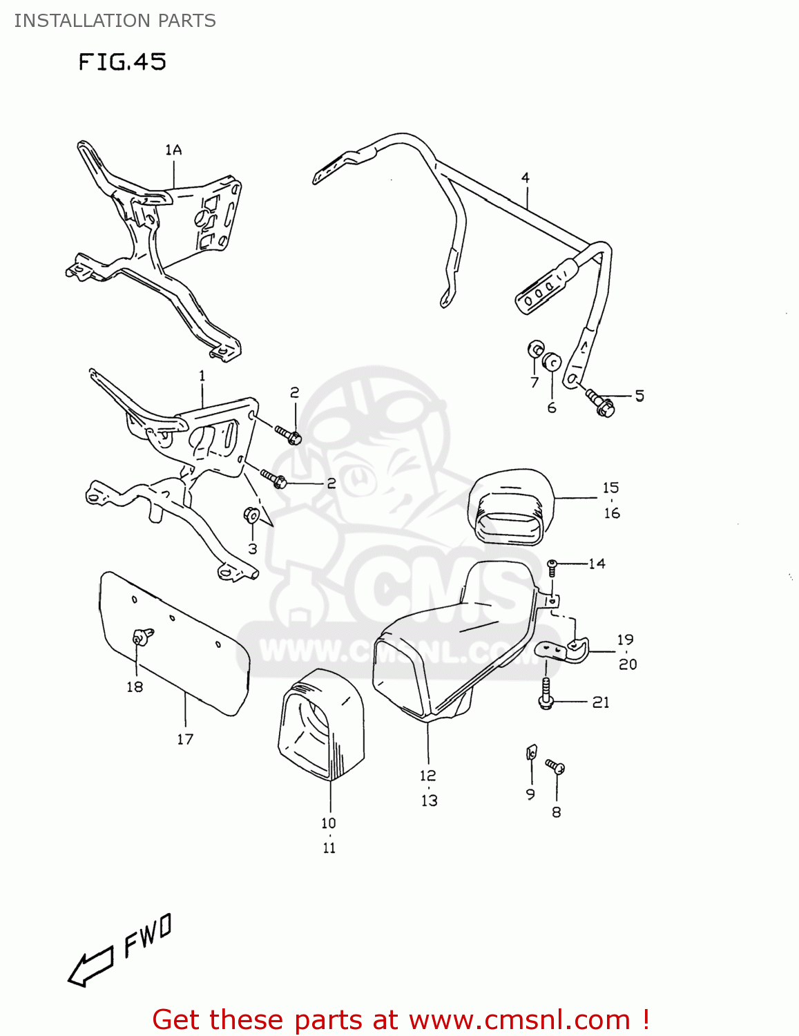 INSTALLATION PARTS GSXR750 1998 (W) USA (E03)
