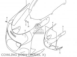 COWLING BODY (MODEL X) - GSXR750 1998 (W) USA (E03)