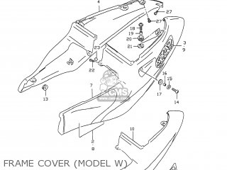 FRAME COVER (MODEL W) - GSXR750 1998 (W) USA (E03)