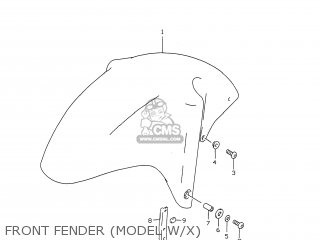 FRONT FENDER (MODEL W/X) - GSXR750 1998 (W) USA (E03)