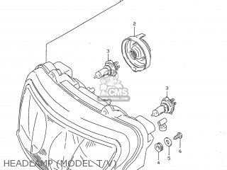 HEADLAMP (MODEL T/V) - GSXR750 1998 (W) USA (E03)