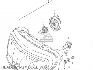 HEADLAMP (MODEL W/X) - GSXR750 1998 (W) USA (E03)