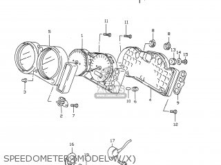 SPEEDOMETER (MODEL W/X) - GSXR750 1998 (W) USA (E03)