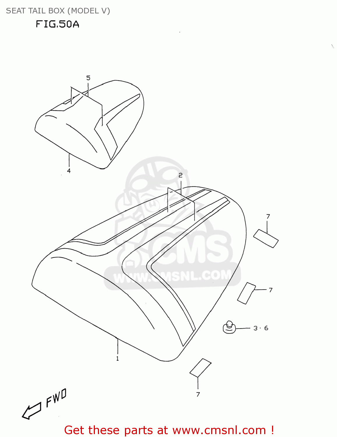 SEAT TAIL BOX (MODEL V) GSXR750 1999 (X) USA (E03)