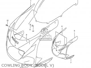 COWLING BODY (MODEL V) - GSXR750 1999 (X) USA (E03)
