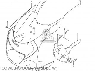 COWLING BODY (MODEL W) - GSXR750 1999 (X) USA (E03)