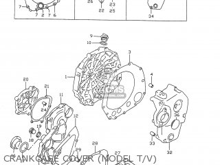 CRANKCASE COVER (MODEL T/V) - GSXR750 1999 (X) USA (E03)