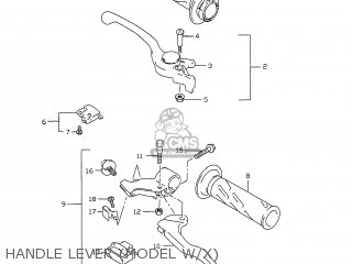 HANDLE LEVER (MODEL W/X) - GSXR750 1999 (X) USA (E03)