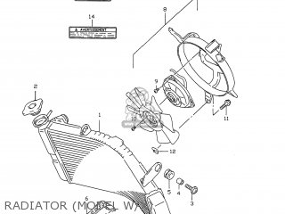 RADIATOR (MODEL W/X) - GSXR750 1999 (X) USA (E03)
