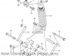 REAR CUSHION LEVER (MODEL W/X) - GSXR750 1999 (X) USA (E03)