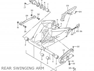 REAR SWINGING ARM - GSXR750 1999 (X) USA (E03)