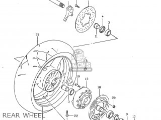 REAR WHEEL - GSXR750 1999 (X) USA (E03)