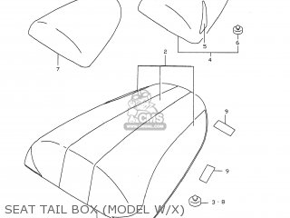 SEAT TAIL BOX (MODEL W/X) - GSXR750 1999 (X) USA (E03)