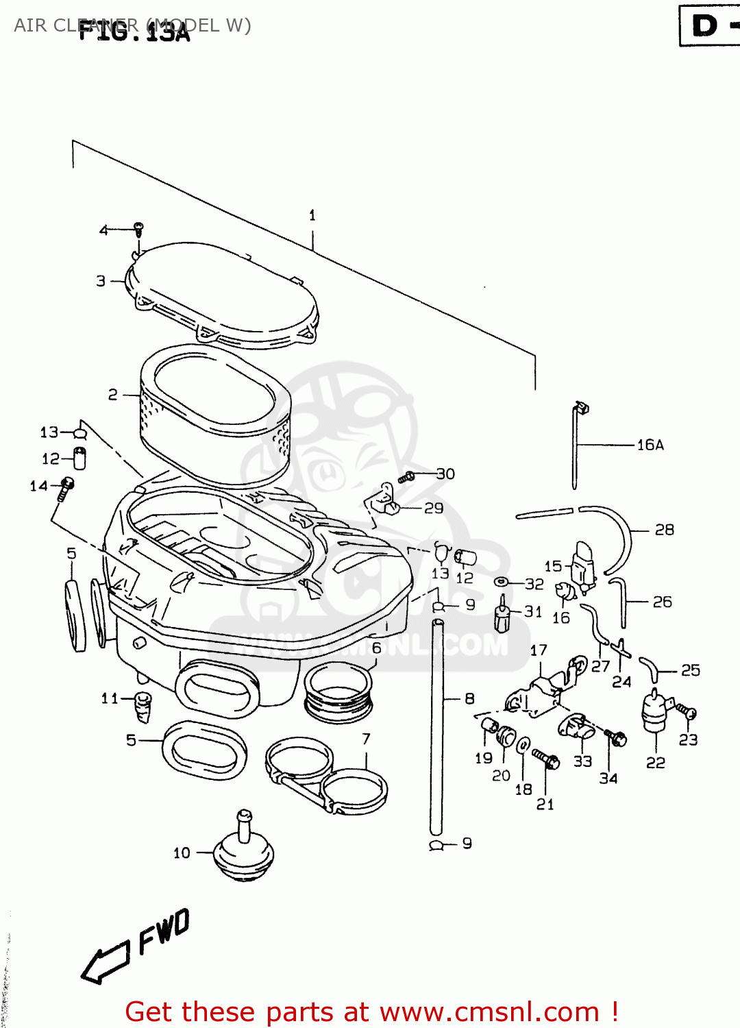 AIR CLEANER (MODEL W) GSXR750 1999 (X)
