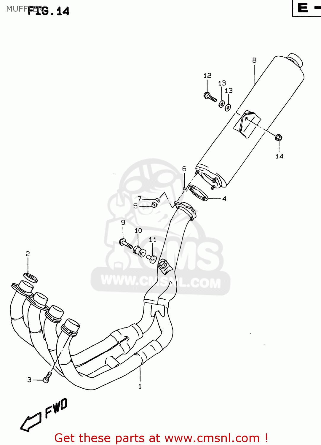 MUFFLER GSXR750 1999 (X)