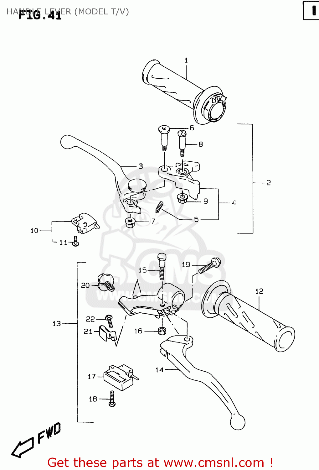 HANDLE LEVER (MODEL T/V) GSXR750 1999 (X)