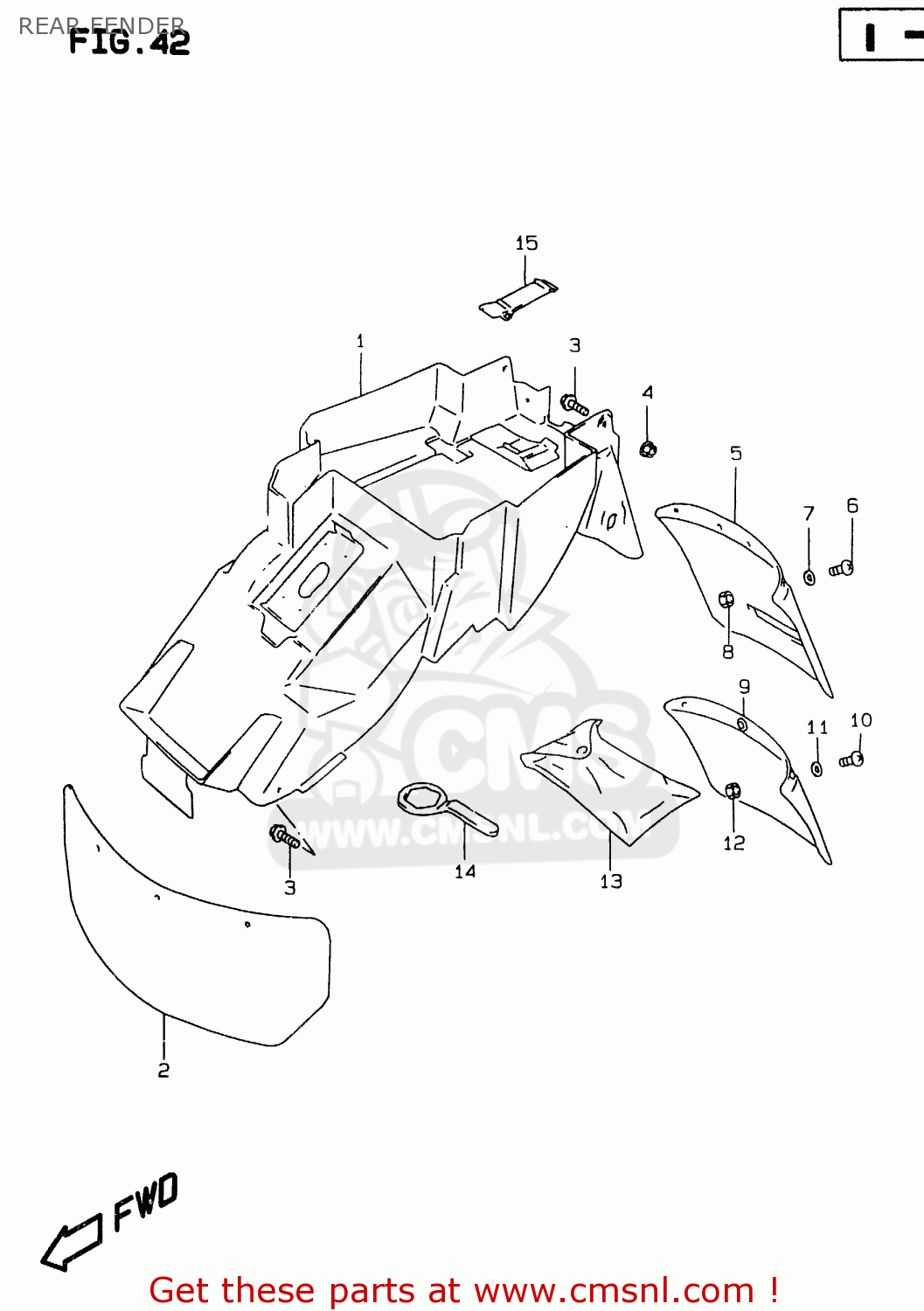 REAR FENDER GSXR750 1999 (X)