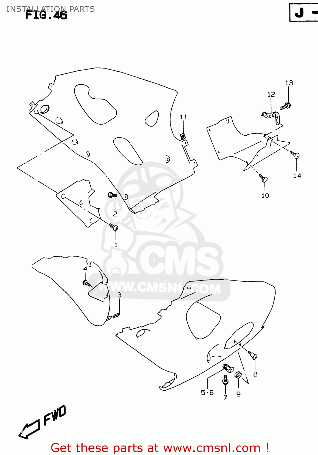 INSTALLATION PARTS GSXR750 1999 (X)