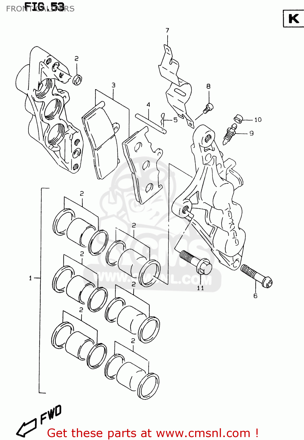 FRONT CALIPERS GSXR750 1999 (X)